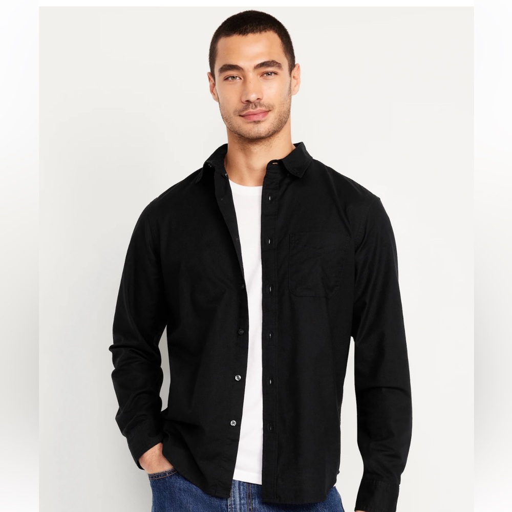 Old Navy Black Lightweight Shirt Jacket
